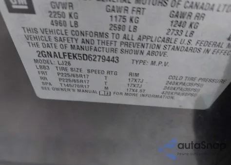 2013 Chevrolet Equinox Ltz из США, поврежденный, VIN 2GNALFEK5D6279443